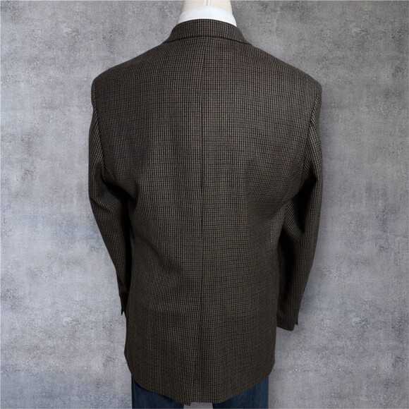 $398 RALPH LAUREN Mens Blazer Sport Coat Two Button Jacket 46L WOOL Brown Suits - Picture 5 of 14